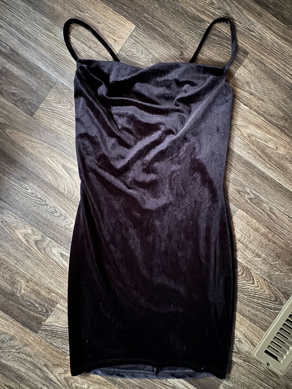 Plush Velvet Little Black Dress